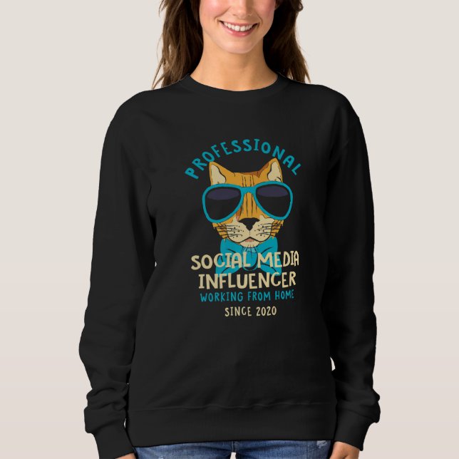 Sweatshirt Utilisation À Partir De La Maison Social Media Inf (Devant)