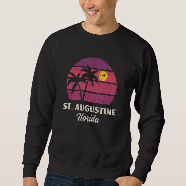 Sweatshirt Vacances à la plage de St Augustine Floride Rétro  (Devant)