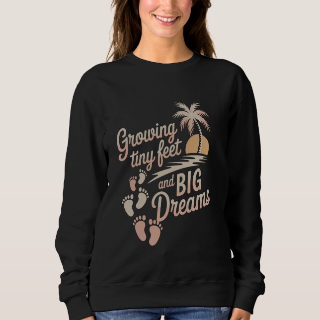 Sweatshirt Vacances de grossesse en tenue de voyage pour bébé (Devant)