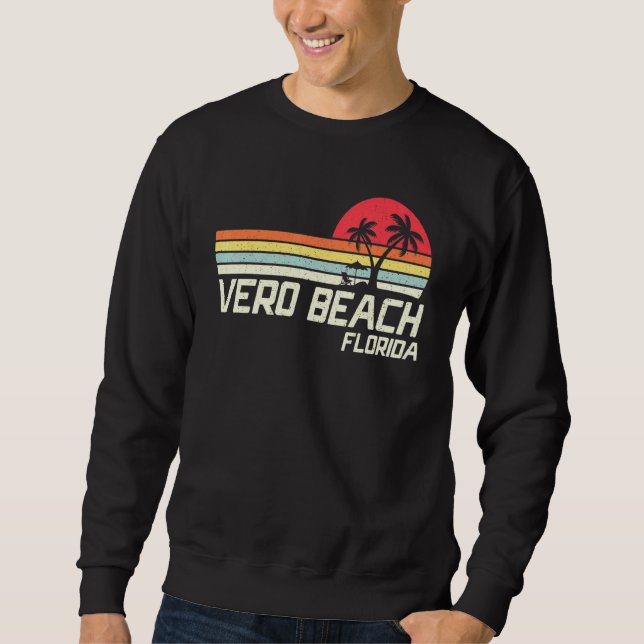 Sweatshirt Vacances d'été Vintage Florida Vero Beach (Devant)