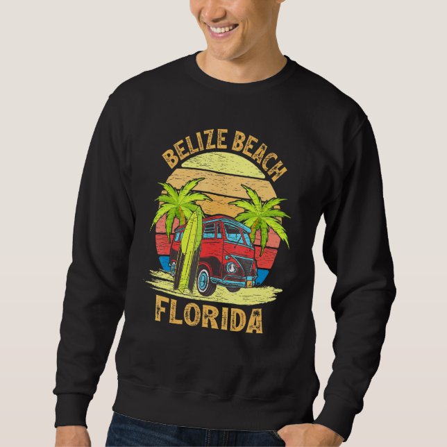 Sweatshirt Vacances d'été Vintage Floride Belize Beach (Devant)