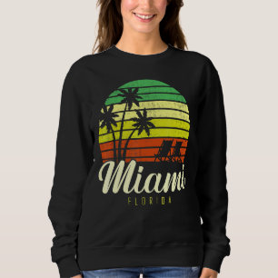 Sweatshirt Vacances en famille Floride Miami Sunset Beach