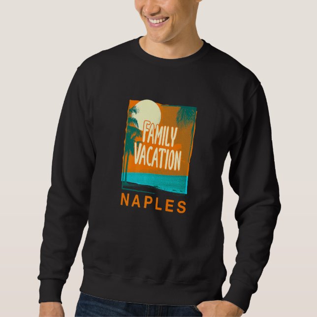Sweatshirt Vacances en famille Naples Beach Floride Beach Bum (Devant)
