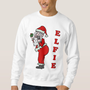 Sweatshirt Vacances laides drôles de Père Noël Elfie de Noël