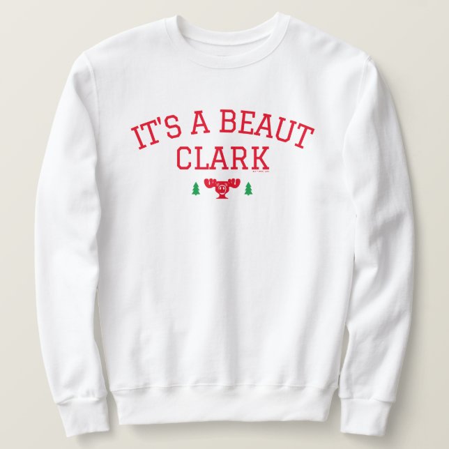 Sweatshirt Vacances Noël | C'est une Beaut Clark (Design devant)