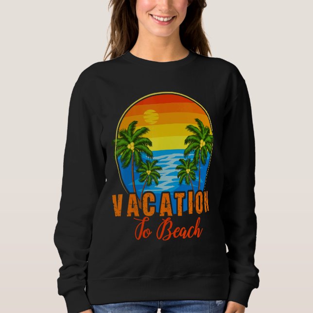 Sweatshirt Vacances Plage En Famille (Devant)