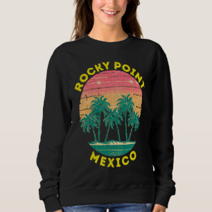 Sweatshirt Vacances Rétro à Rocky Point Souvenir Palmier
