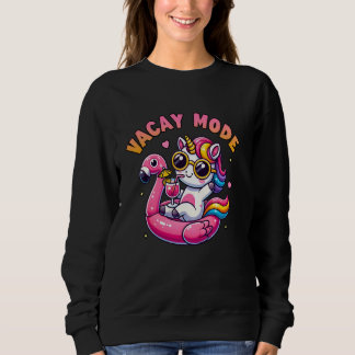 Sweatshirt Vacay Mode Cute Unicorn Funny Famille Vacances Cad