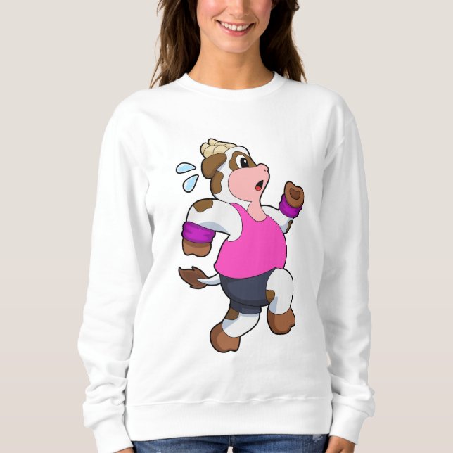 Sweatshirt Vache à la course (Devant)