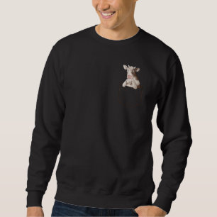Sweatshirt Vache dans la poitrine ferme de poche