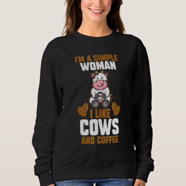 Sweatshirt Vache de café (Devant)