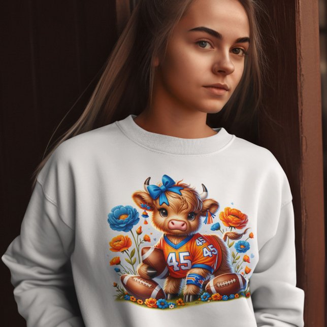 Sweatshirt Vache Highland de football (Créateur téléchargé)