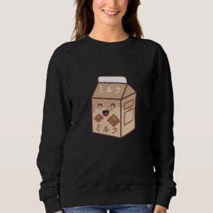Sweatshirt Vache Kawaii Retro Japonaise Chocolat Vaches Lait