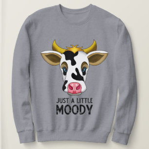 Sweatshirt Vache Mignonne   Juste un peu humeur Grunge Lettre
