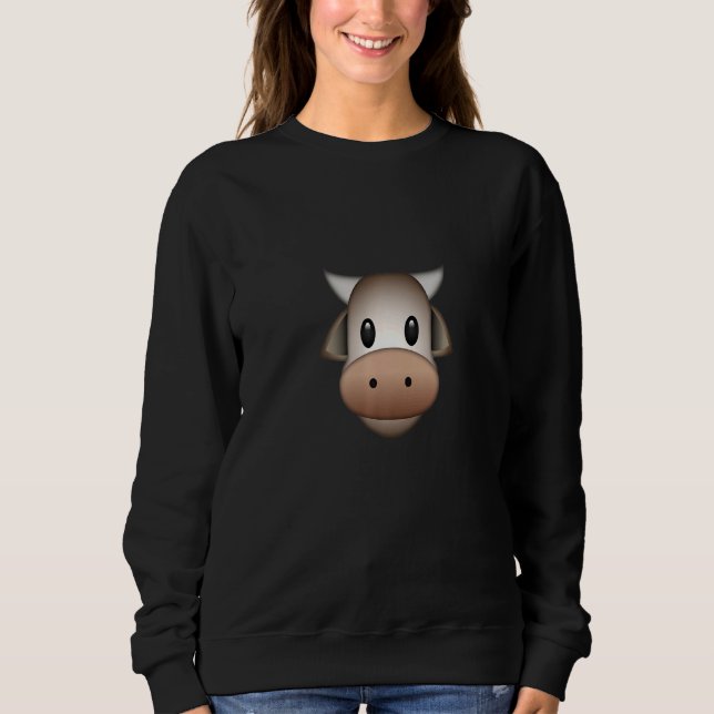 Sweatshirt Vache Visage mignon ferme animal ami de lait Udder (Devant)