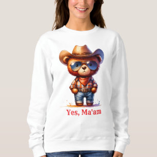 Sweatshirt Vacher grincheux livre petit ami Oui madame ours e