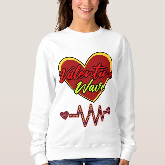 Sweatshirt Vague de la Saint-Valentin (Devant)