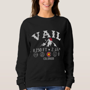 Sweatshirt Vail Colorado Mountain minimaliste Souvenirs