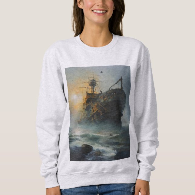 Sweatshirt vaisseau fantôme, navire pirate, (Devant)