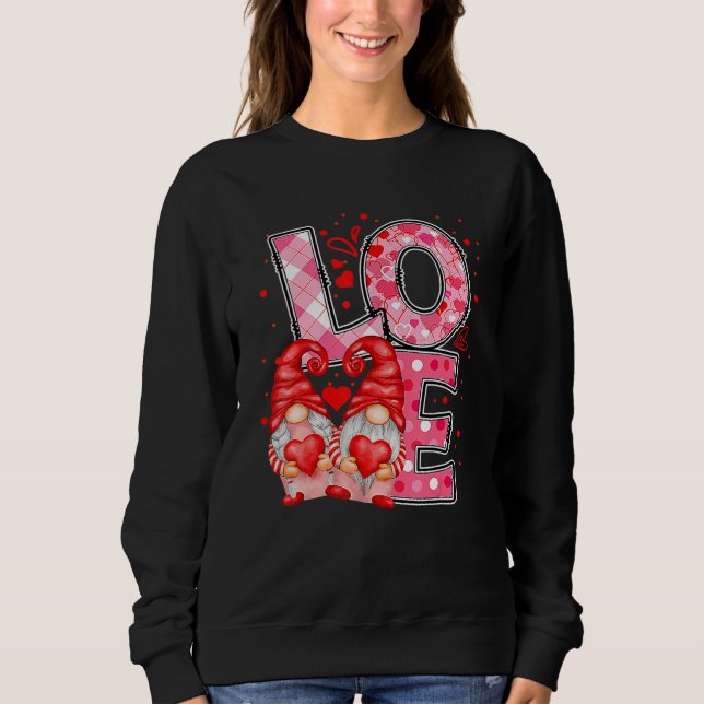 Sweatshirt Valentine Gnomes Heart Valentine's Day Gnome Love  (Devant)