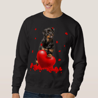 Sweatshirt Valentine S Day Heart Rottweiler Amoureux des chie