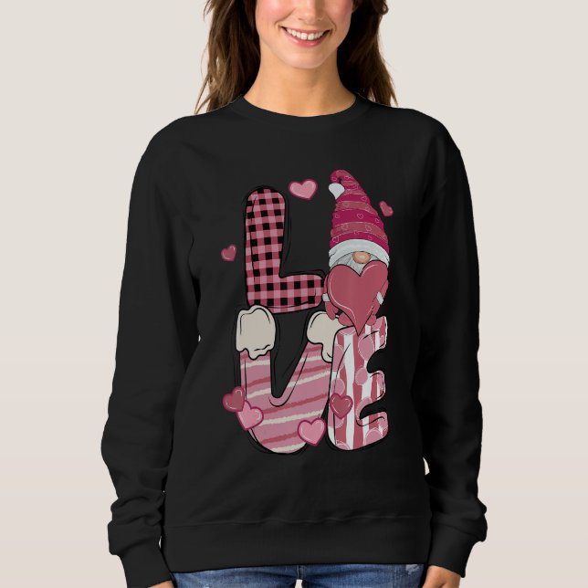 Sweatshirt Valentine Teacher Squad Gnome Love Sweethearts Hea (Devant)
