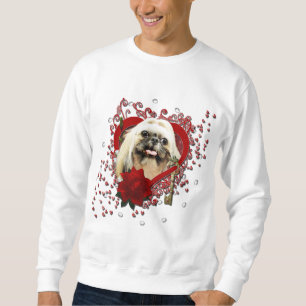 Sweatshirt Valentines - clé à mon coeur - Shih Tzu - opale