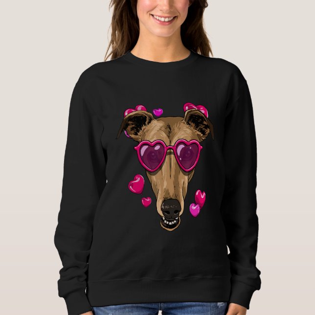 Sweatshirt Valentines Day Greyhound Heart Couples Greyhound R (Devant)