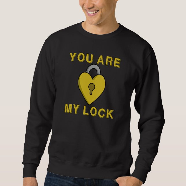 Sweatshirt Valentine's Day I am Your Key You're My Lock Coupl (Devant)