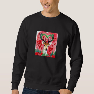 Sweatshirt Valentine's Day Love Heart Cute Deer Girlfriend Fi
