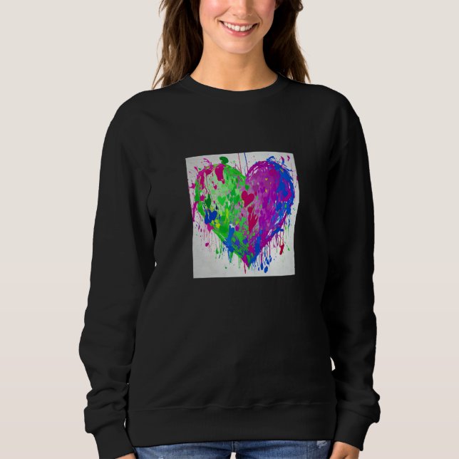 Sweatshirt Valentine's Day Love Heart Girlfriend Fiancée Wife (Devant)