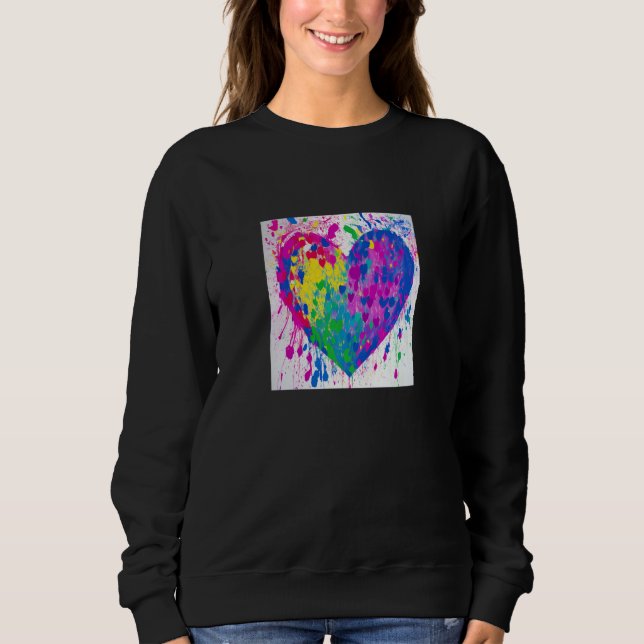 Sweatshirt Valentine's Day Love Heart Girlfriend Fiancée Wife (Devant)