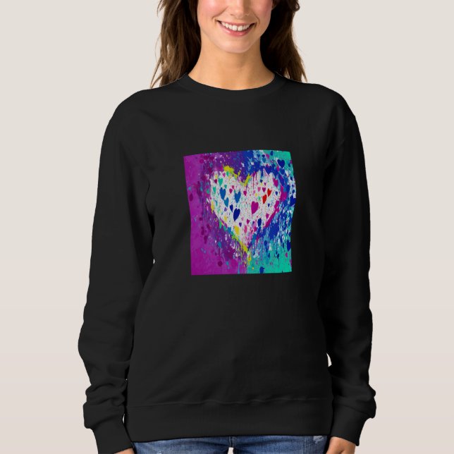 Sweatshirt Valentine's Day Love Heart Girlfriend Fiancée Wife (Devant)
