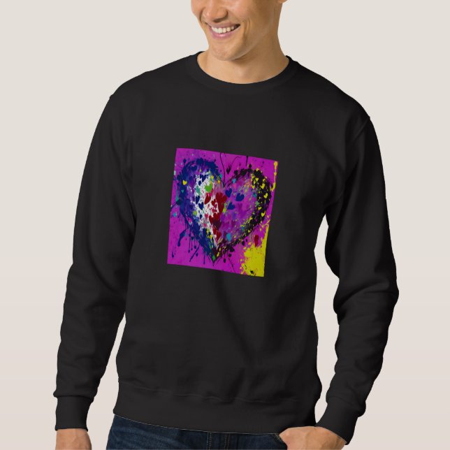 Sweatshirt Valentine's Day Love Heart Girlfriend Fiancée Wife (Devant)