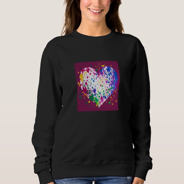 Sweatshirt Valentine's Day Love Heart Girlfriend Fiancée Wife (Devant)