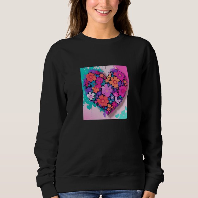 Sweatshirt Valentine's Day Love Heart Girlfriend Fiancée Wife (Devant)