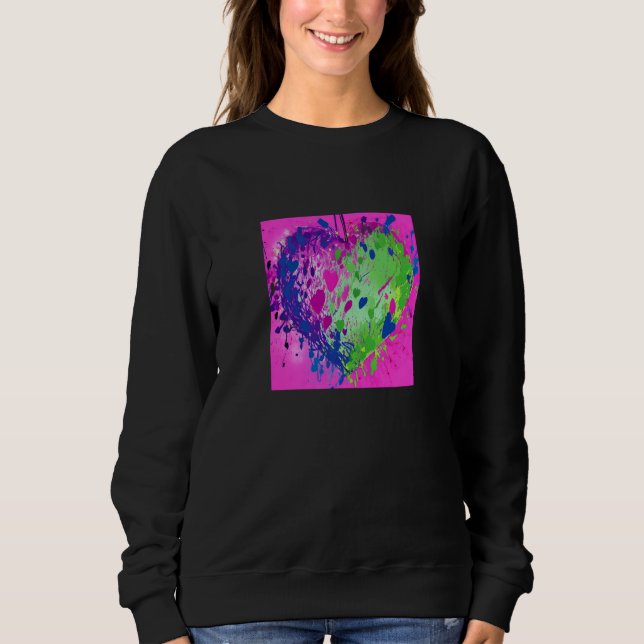 Sweatshirt Valentine's Day Love Heart Girlfriend Fiancée Wife (Devant)