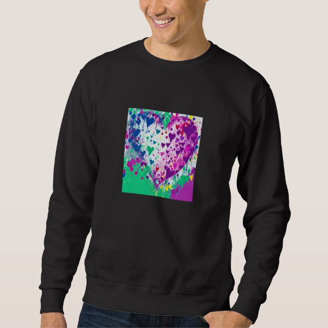 Sweatshirt Valentine's Day Love Heart Girlfriend Fiancée Wife (Devant)