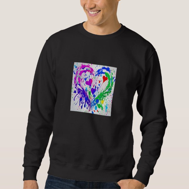 Sweatshirt Valentine's Day Love Heart Girlfriend Fiancée Wife (Devant)