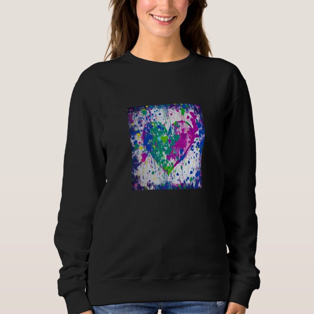 Sweatshirt Valentine's Day Love Heart Girlfriend Fiancée Wife (Devant)