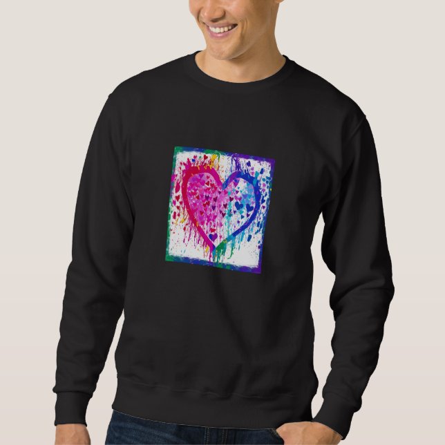 Sweatshirt Valentine's Day Love Heart Girlfriend Fiancée Wife (Devant)