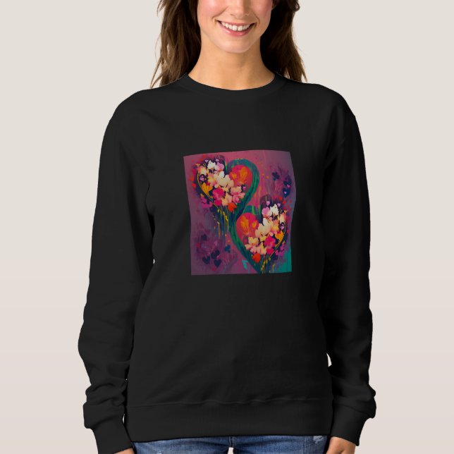 Sweatshirt Valentine's Day Love Heart Girlfriend Fiancée Wife (Devant)