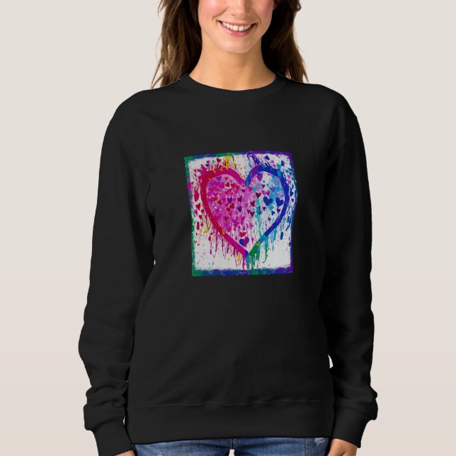 Sweatshirt Valentine's Day Love Heart Girlfriend Fiancée Wife (Devant)