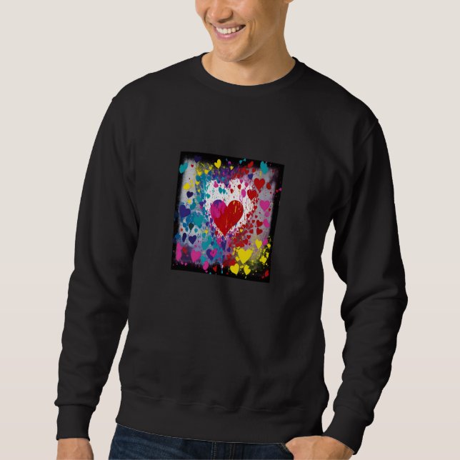 Sweatshirt Valentine's Day Love Heart Girlfriend Fiancée Wife (Devant)