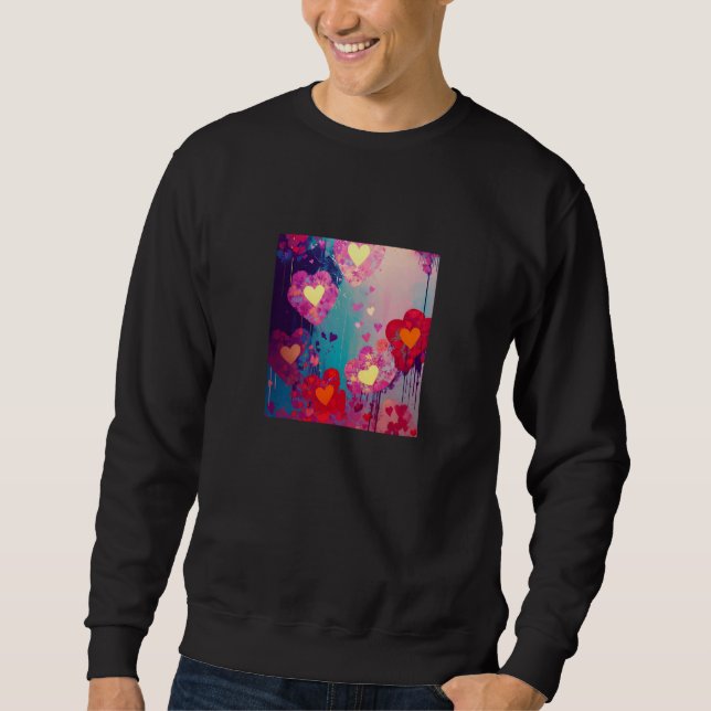 Sweatshirt Valentine's Day Love Heart Girlfriend Fiancée Wife (Devant)