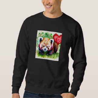 Sweatshirt Valentine's Day Love Heart Red Panda Girlfriend Fi