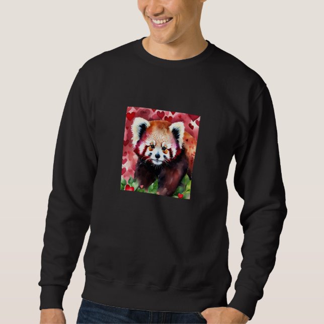 Sweatshirt Valentine's Day Love Heart Red Panda Girlfriend Fi (Devant)