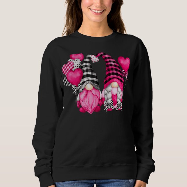 Sweatshirt Valentines Roses Motif De Jour Avec Ballons Coeur  (Devant)