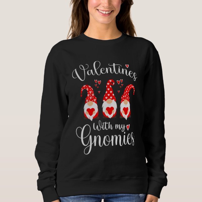 Sweatshirt Valentines With My Gnomies Red Heart Valentine's D (Devant)
