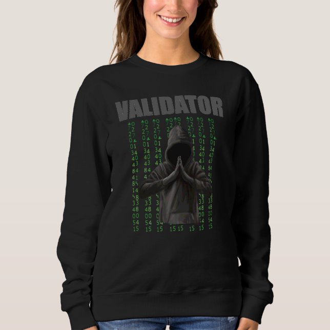 Sweatshirt Validateur de crypto-monnaie 1 (Devant)